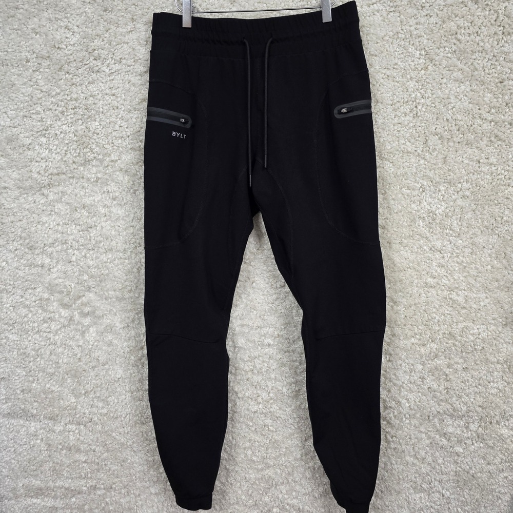 BYLT Elite+ Jogger Men's Size Large Black Tapered Athletic Tech Activewear Pants